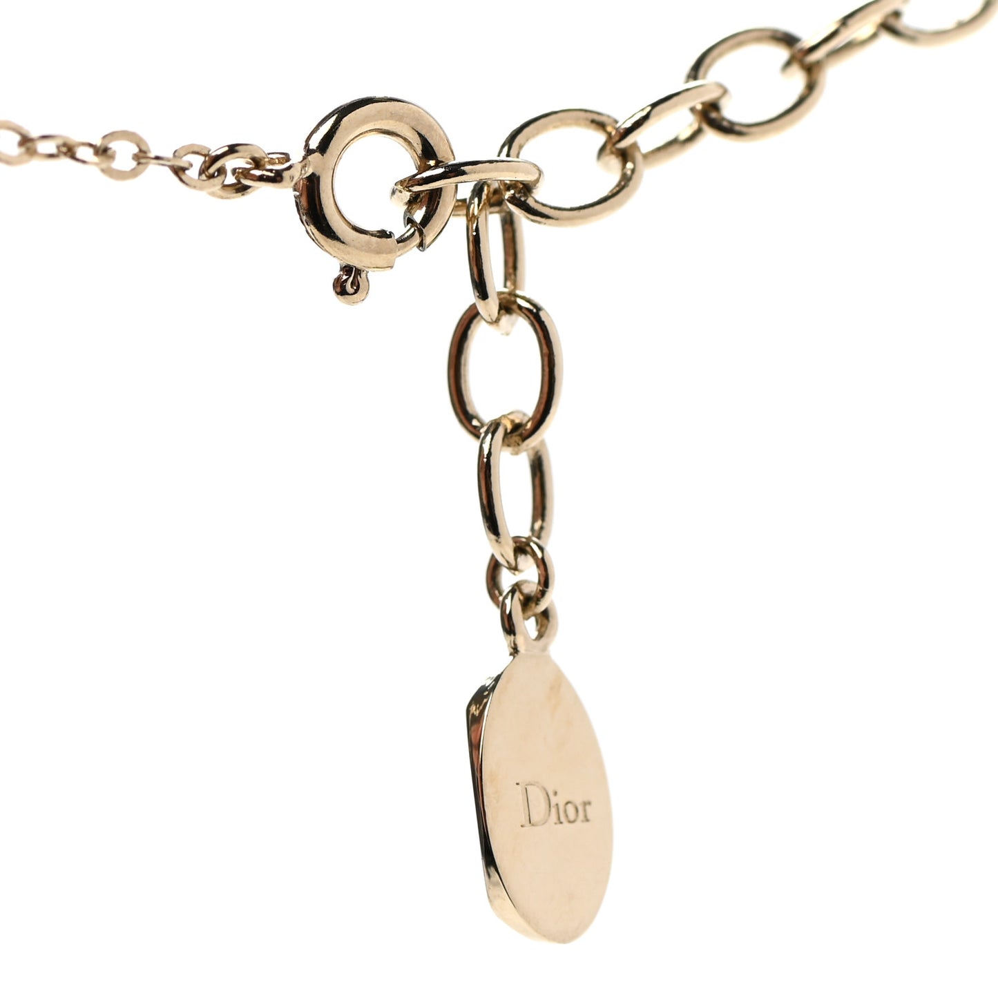 Metal CD Necklace Gold