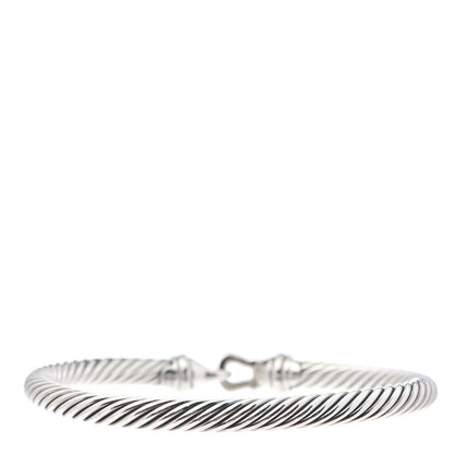 David Yurman Sterling Silver 18K Yellow Gold 5mm Cable Classic Buckle Bracelet 3 of 4