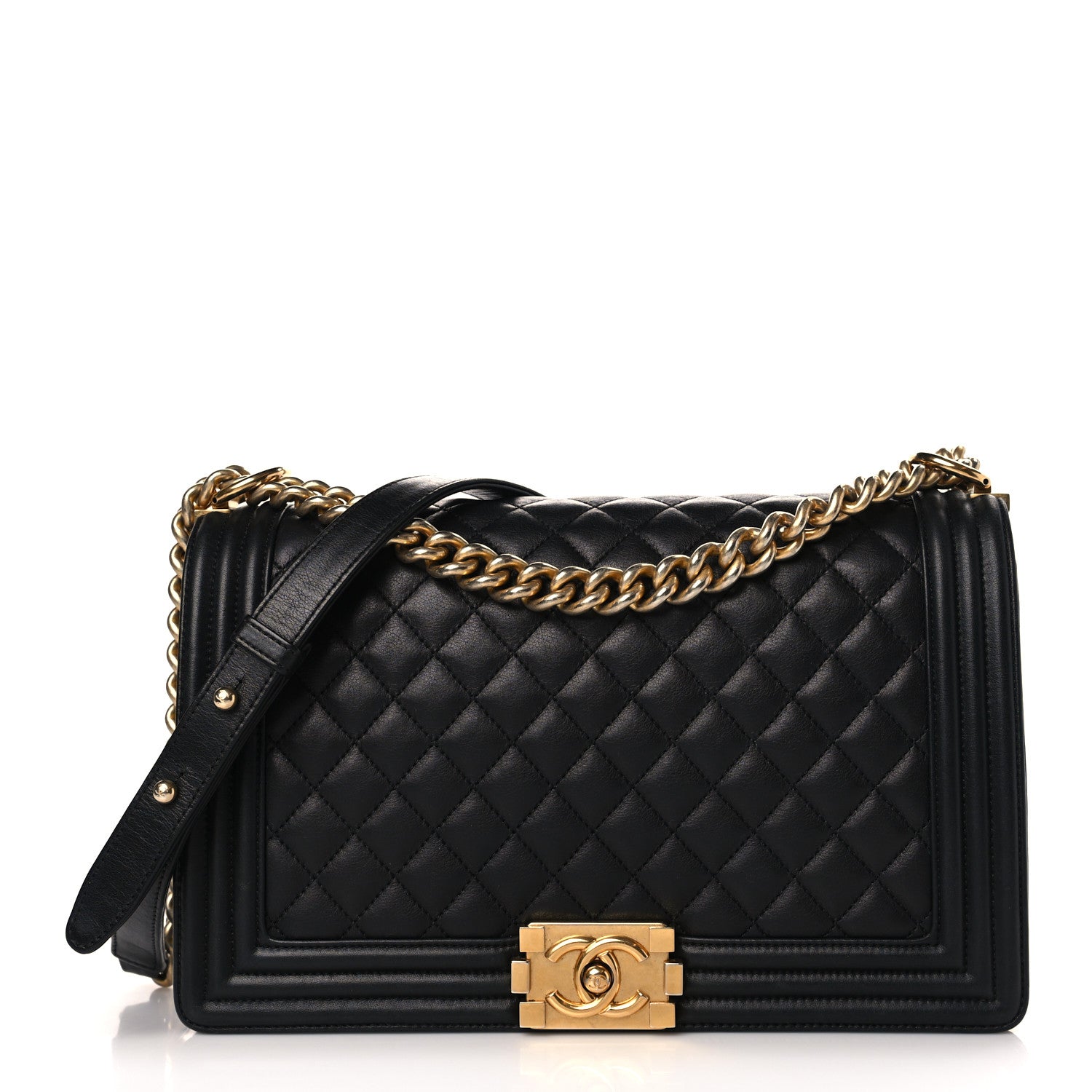 Chanel Calfskin Quilted New Medium Boy Flap Black 1 of 9