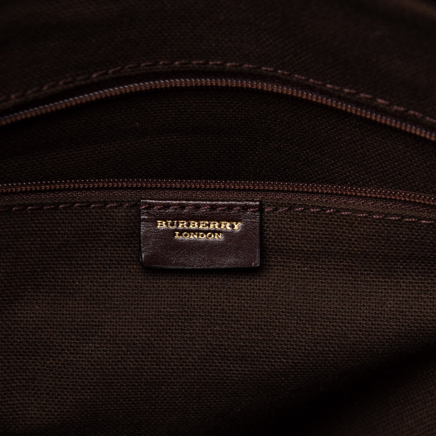 Burberry Haymarket Check Tote Brown 6 of 12