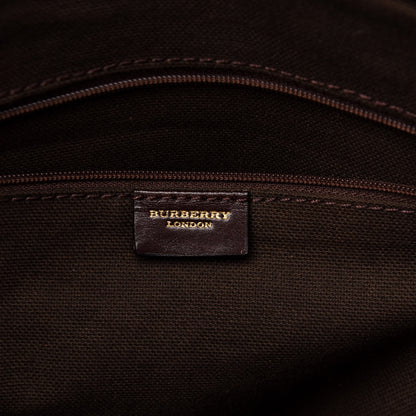 Burberry Haymarket Check Tote Brown 6 of 12