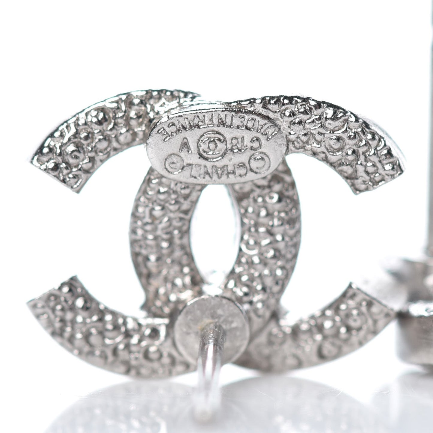 Crystal Timeless CC Earrings Silver
