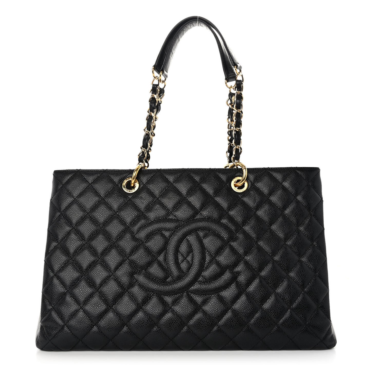 Caviar Quilted XL Grand Shopping Tote GST Black
