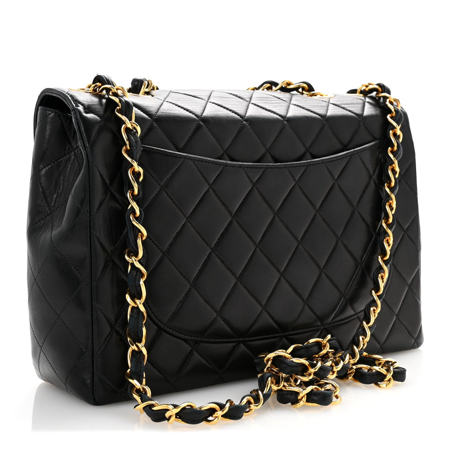 Chanel Lambskin Quilted XL Jumbo Single Flap Black 3 of 15