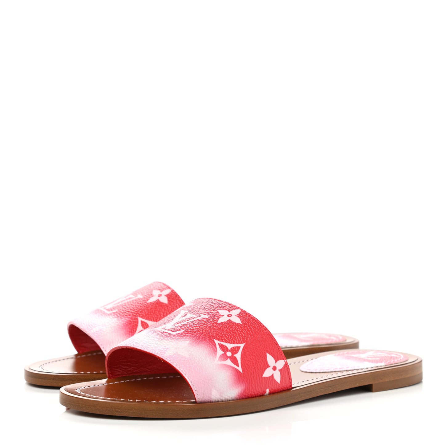 Monogram Escale Lock It Flat Mule 36 Rouge