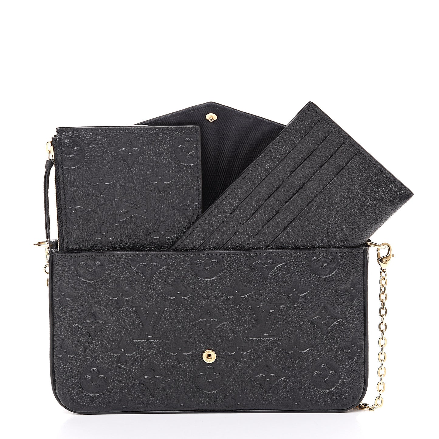 Empreinte Pochette Felicie Chain Wallet Black