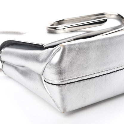 3.1 Phillip Lim 3.1 Metallic Calfskin Alix Soft Flap Clutch Silver 6 of 10