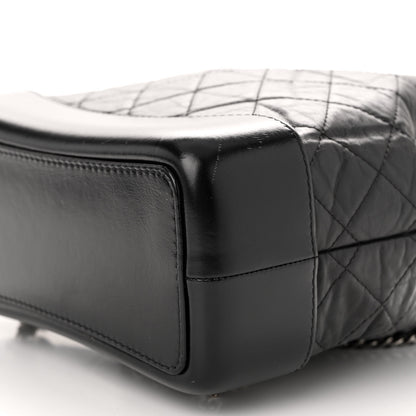 Chanel Aged Calfskin Quilted Small Gabrielle Backpack Black 10 of 11