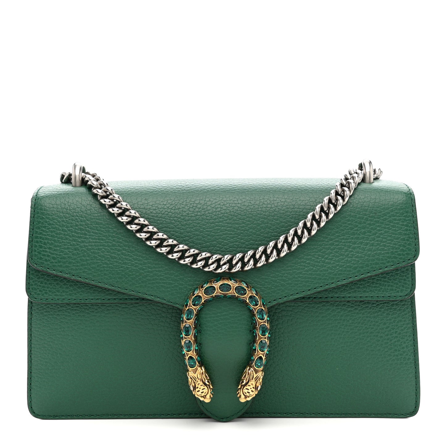 Dollar Calfskin Crystal Small Dionysus Shoulder Bag Emerald