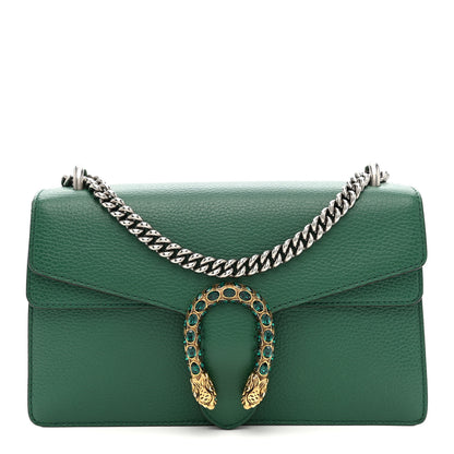 Gucci Dollar Calfskin Crystal Small Dionysus Shoulder Bag Emerald 1 of 12