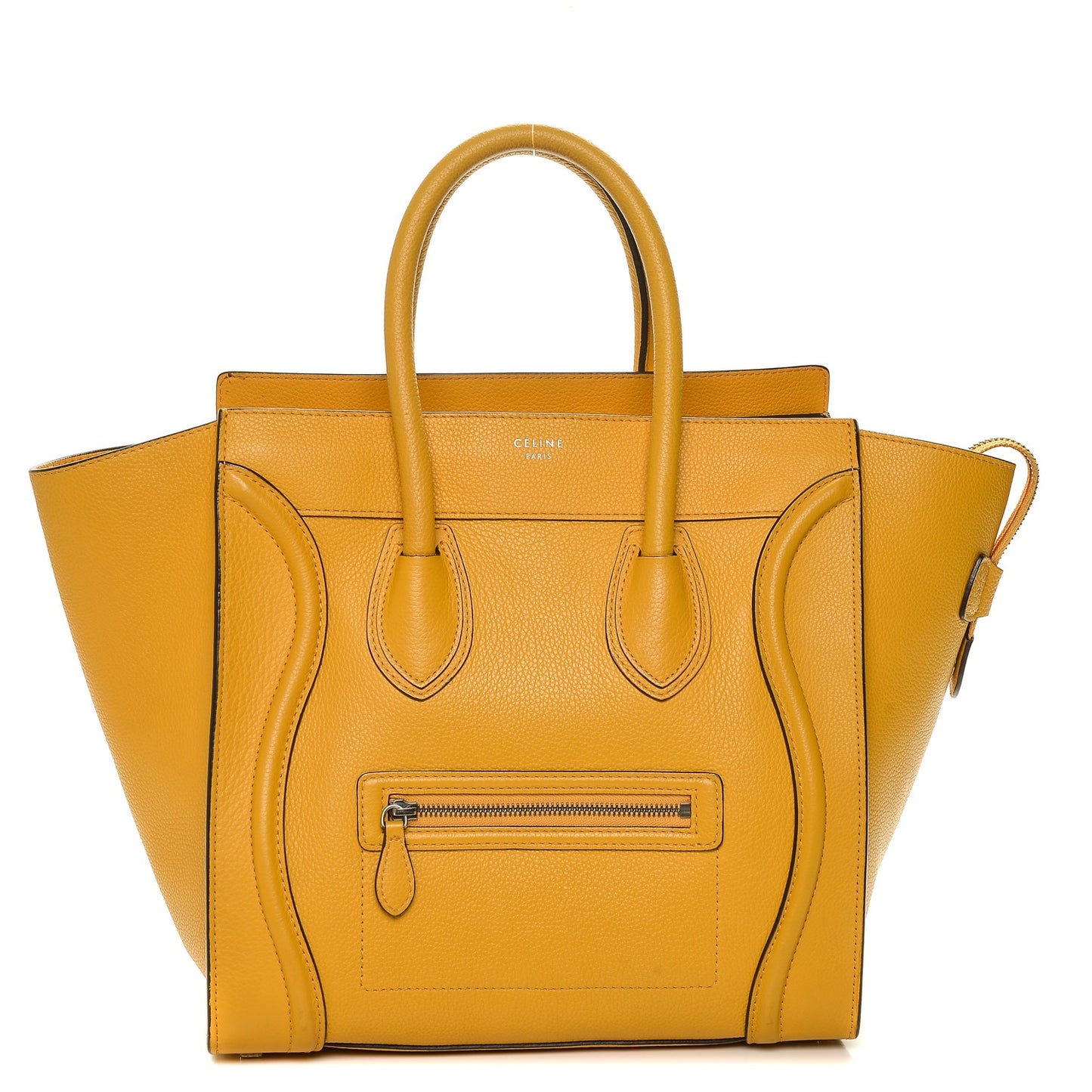 Drummed Calfskin Mini Luggage Ocre