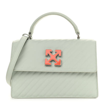 Off-White Calfskin Diagonal Quilted Jitney 1.4 Shoulder Bag Green 1 of 13