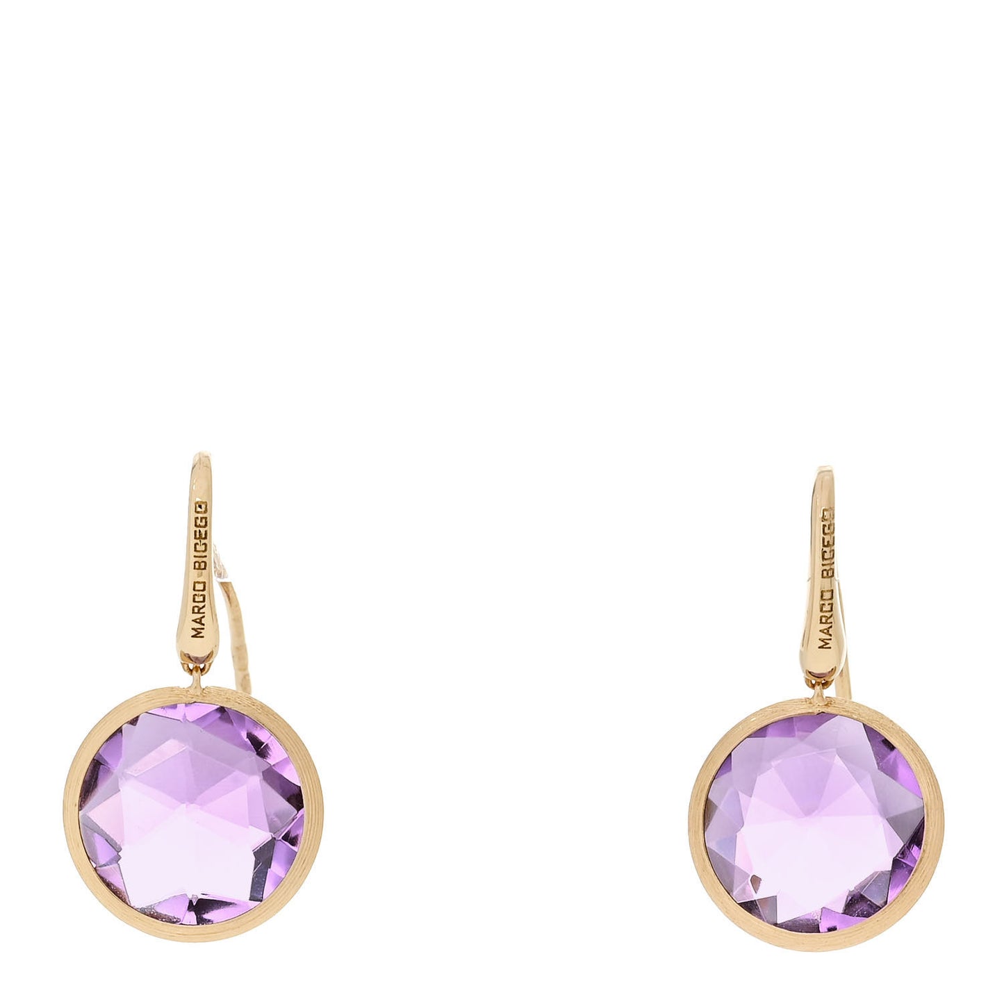 18K Yellow Gold Amethyst Jaipur Drop Earrings