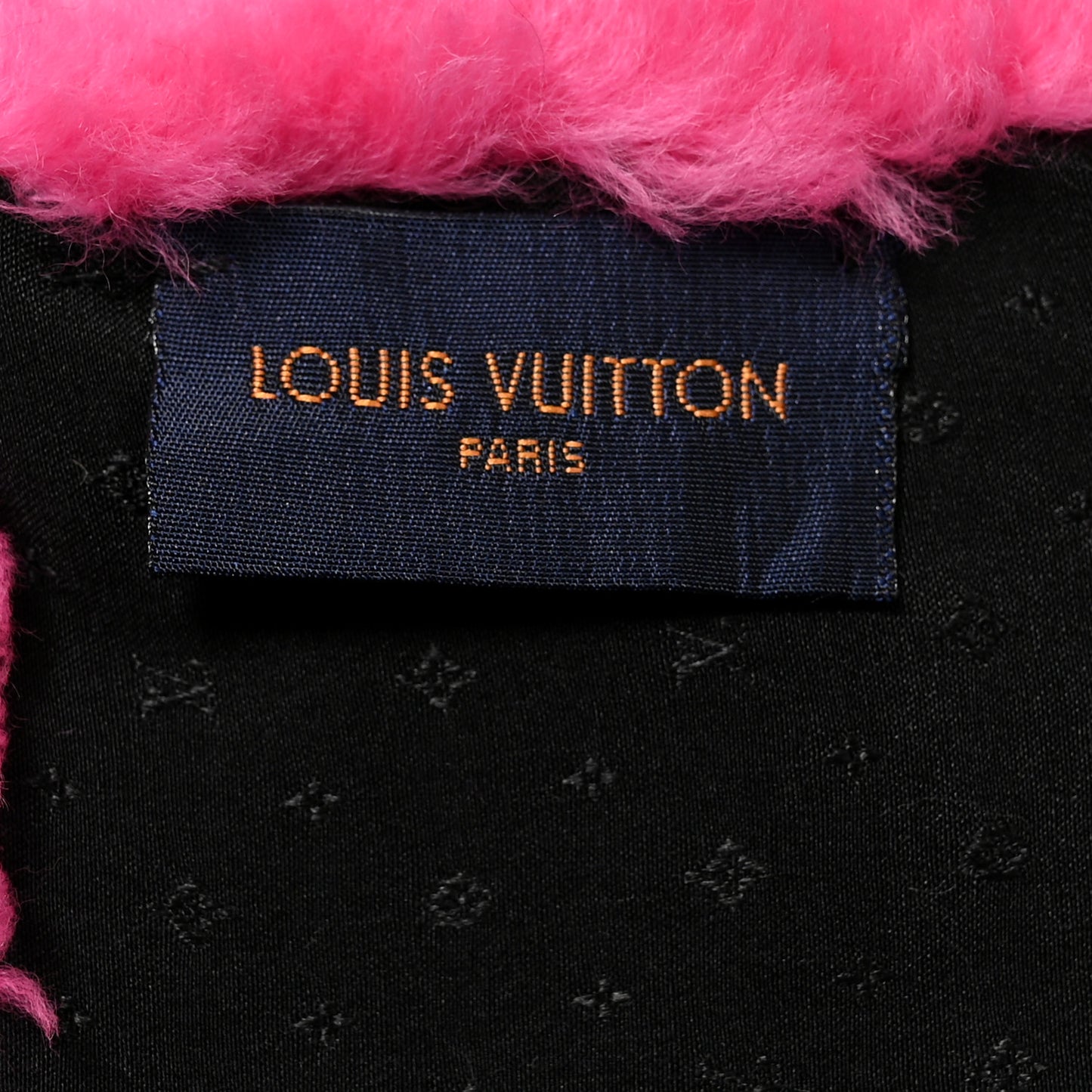 Beaver Fur Muffler Black Pink