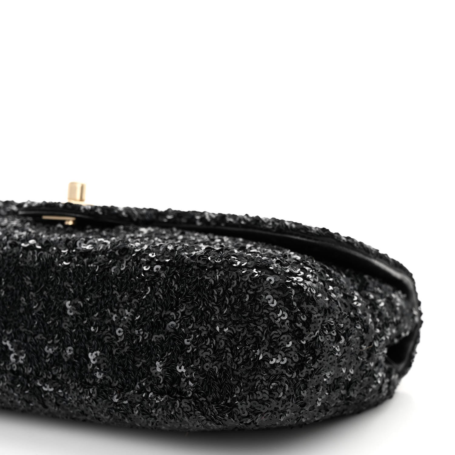 Chanel Sequin Embroidered Medium Flap Bag Black 9 of 10
