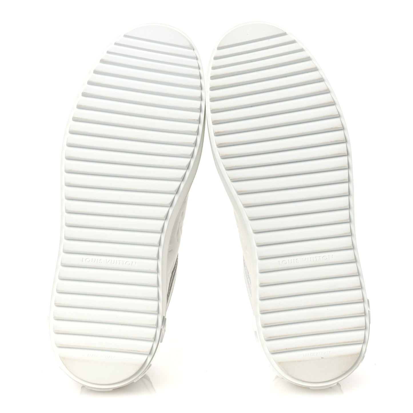 Lambskin Embossed Monogram Time Out Sneakers 39 White Brown