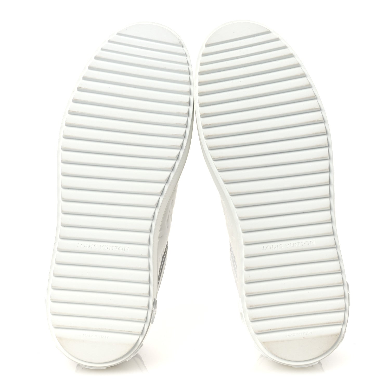 Louis Vuitton Lambskin Embossed Monogram Time Out Sneakers 39 White Brown 7 of 11