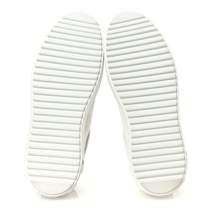Louis Vuitton Lambskin Embossed Monogram Time Out Sneakers 39 White Brown 7 of 11