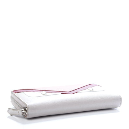 Fendi Vitello Elite Crystal Eye Monster Zip Around Wallet Grigio Polvere Ribes Multicolor 4 of 7