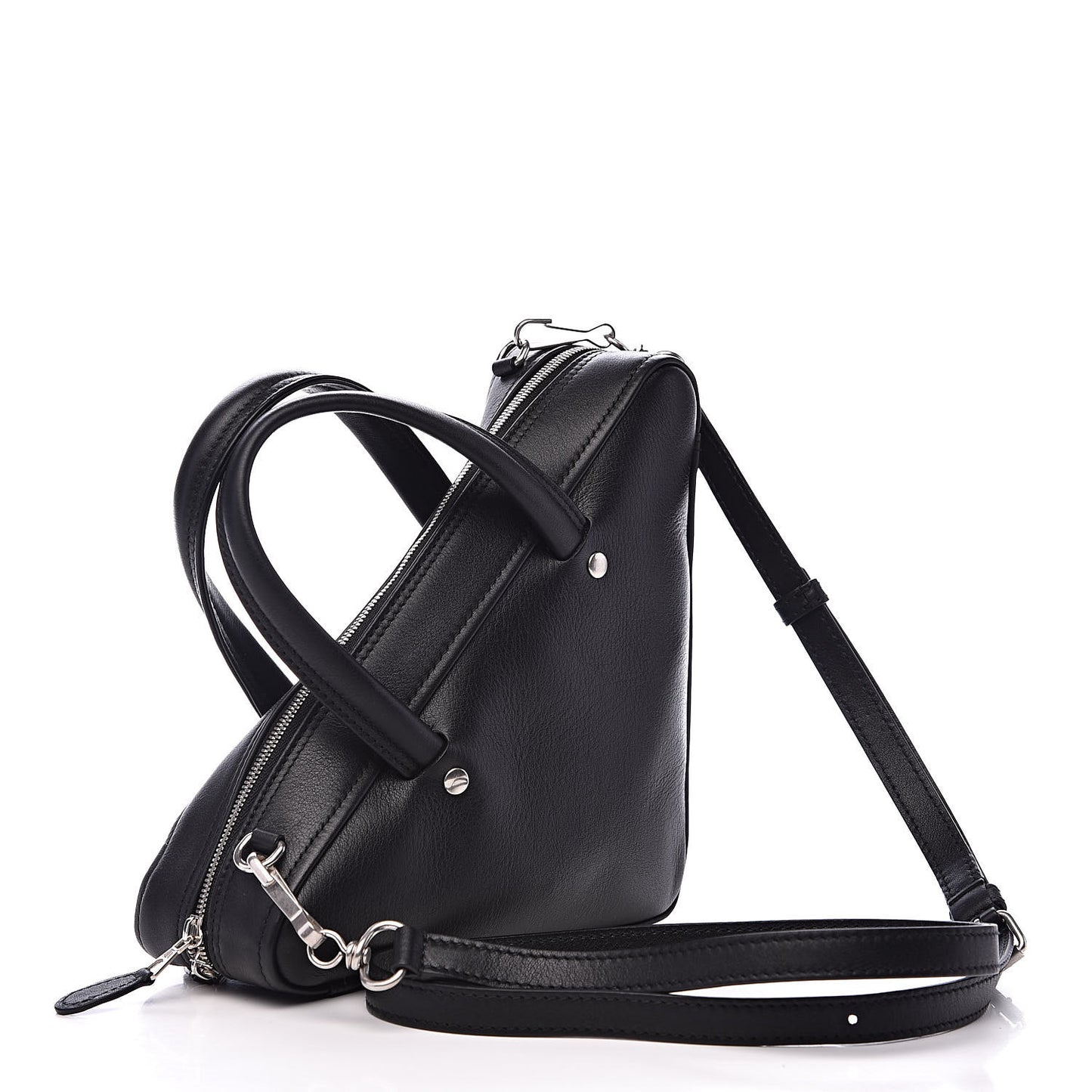 Calfskin XS Triangle Duffle Black