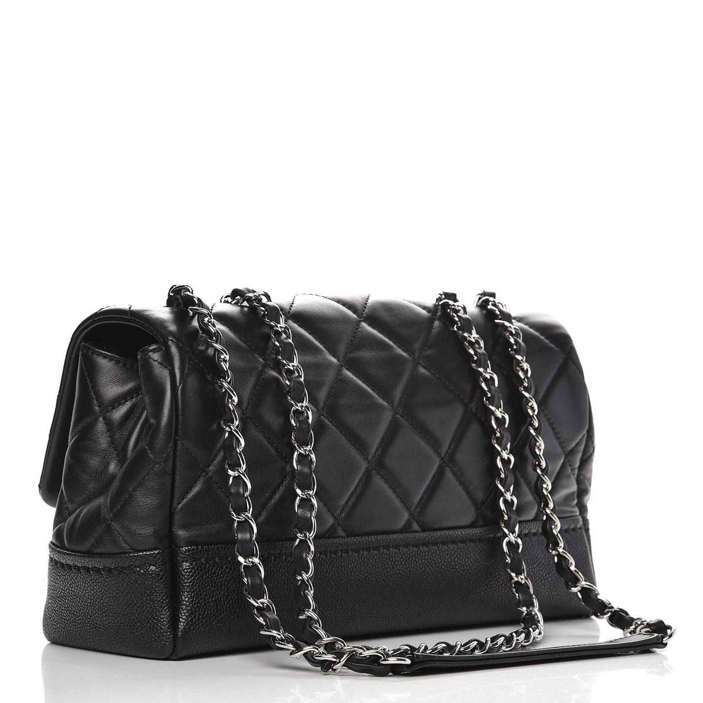 Caviar Lambskin Quilted Bi Coco Flap Black