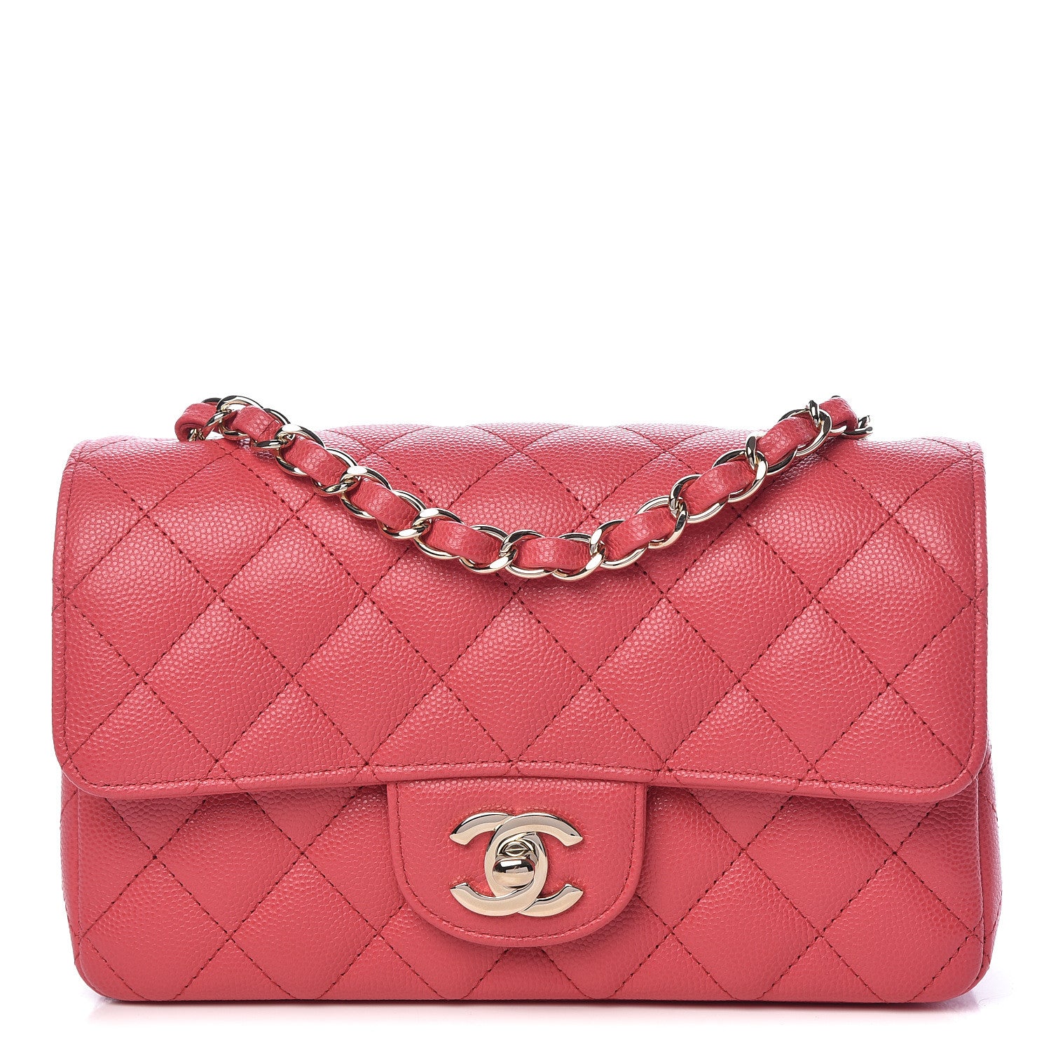 Chanel Caviar Quilted Mini Rectangular Flap Dark Pink 1 of 10