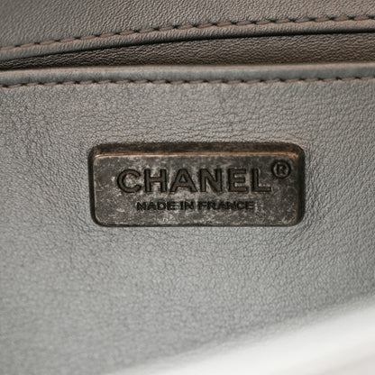 Chanel Metallic Lambskin Embellished Medium Boy Flap Silver 6 of 10