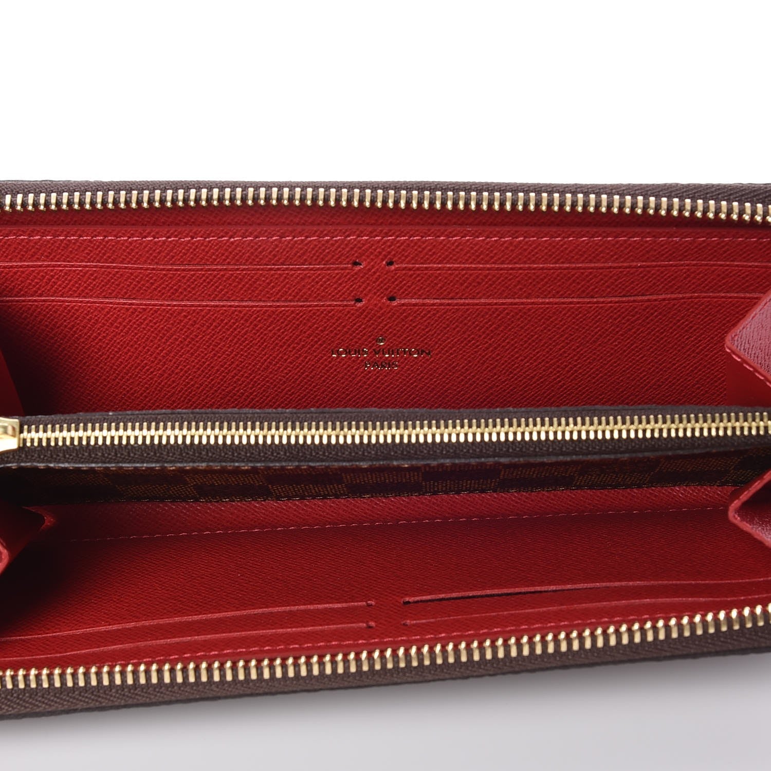 Louis Vuitton Damier Ebene Clemence Wallet Cherry 5 of 8