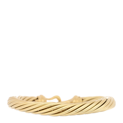 David Yurman 14K Yellow Gold 7mm Buckle Cable Bracelet 2 of 3