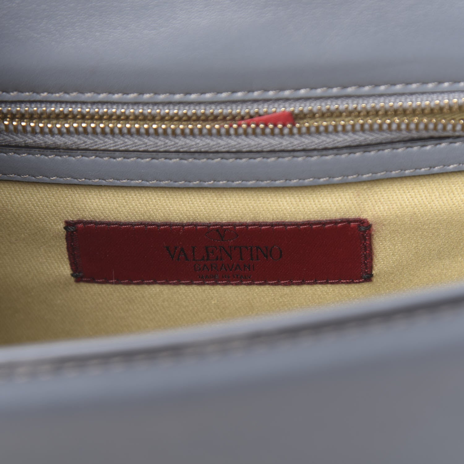 Valentino Garavani Vitello Small Glam Lock Rockstud Flap London Stone 6 of 10