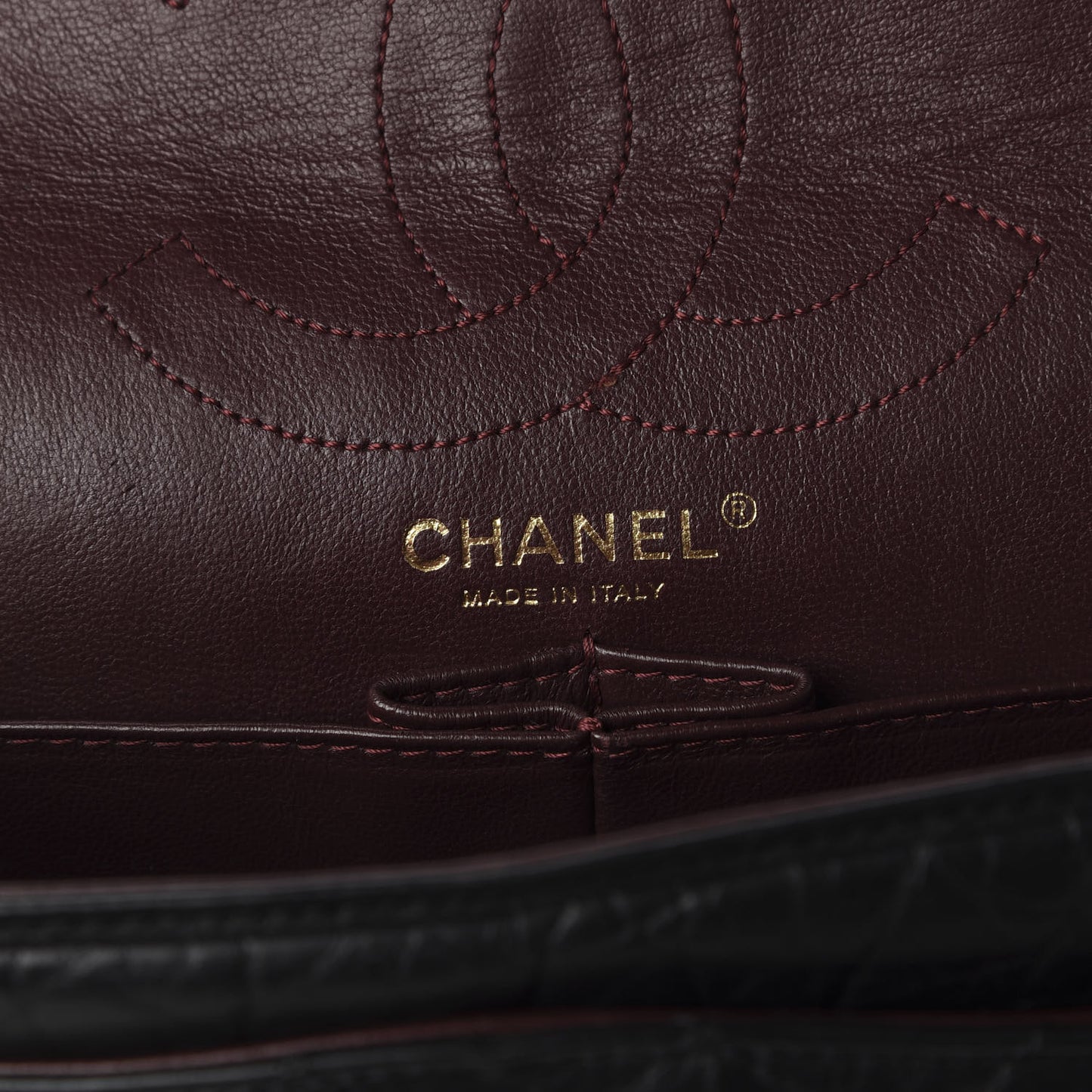 Aged Calfskin Quilted 2.55 Reissue 226 Flap Black