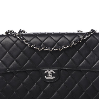 Chanel Lambskin Quilted Jumbo Single Flap Black 10 of 10
