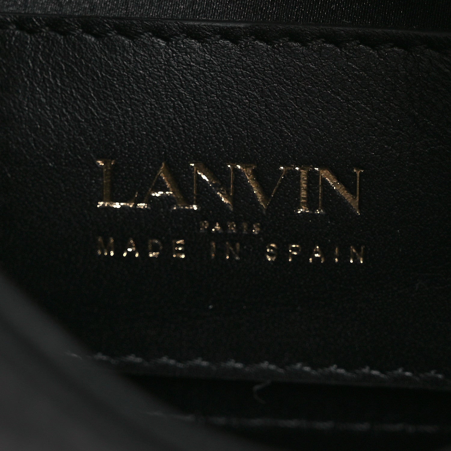 Lanvin Satin Sequin Small Swan Bucket Bag  Black 6 of 14