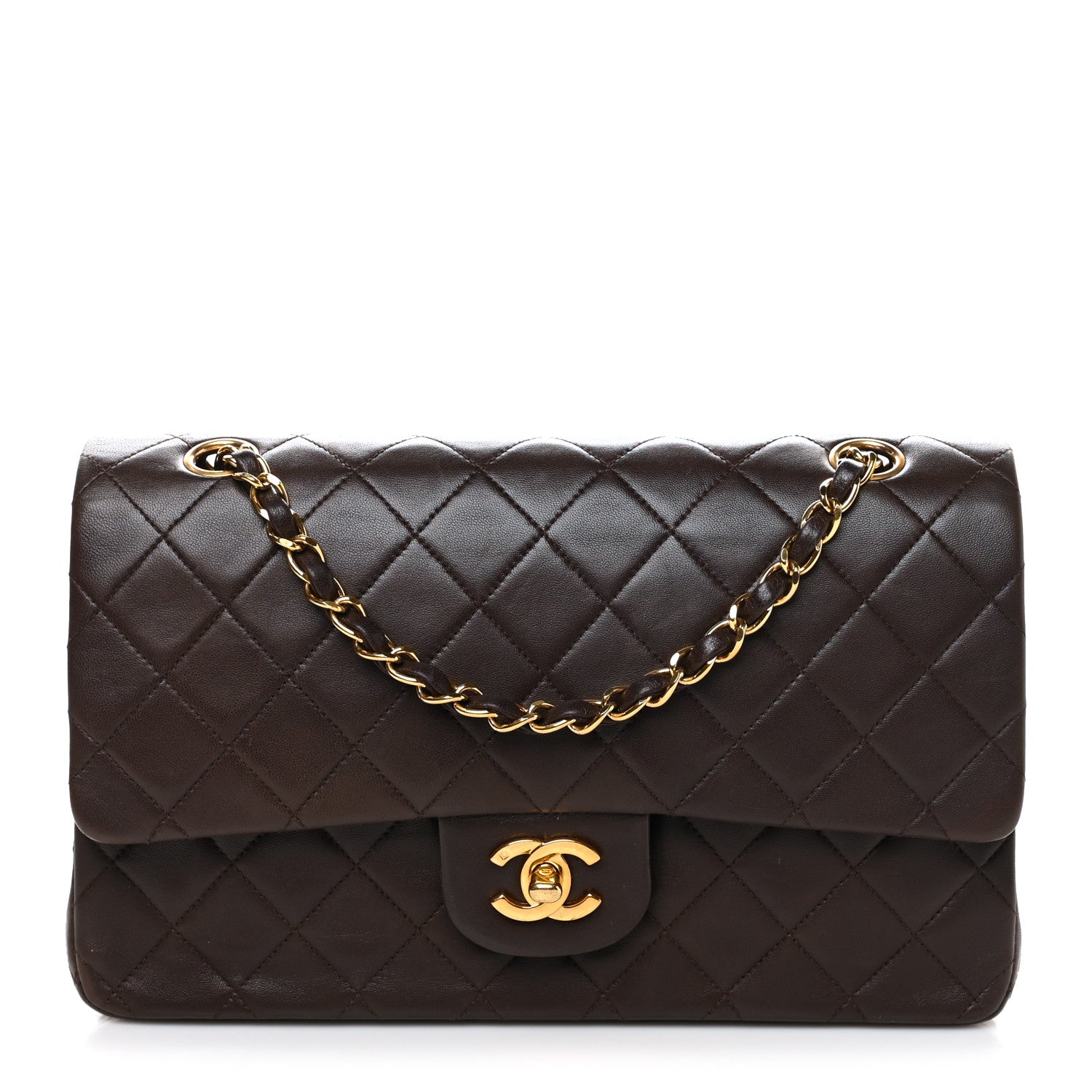 Chanel Lambskin Quilted Medium Double Flap Brown 1 of 11