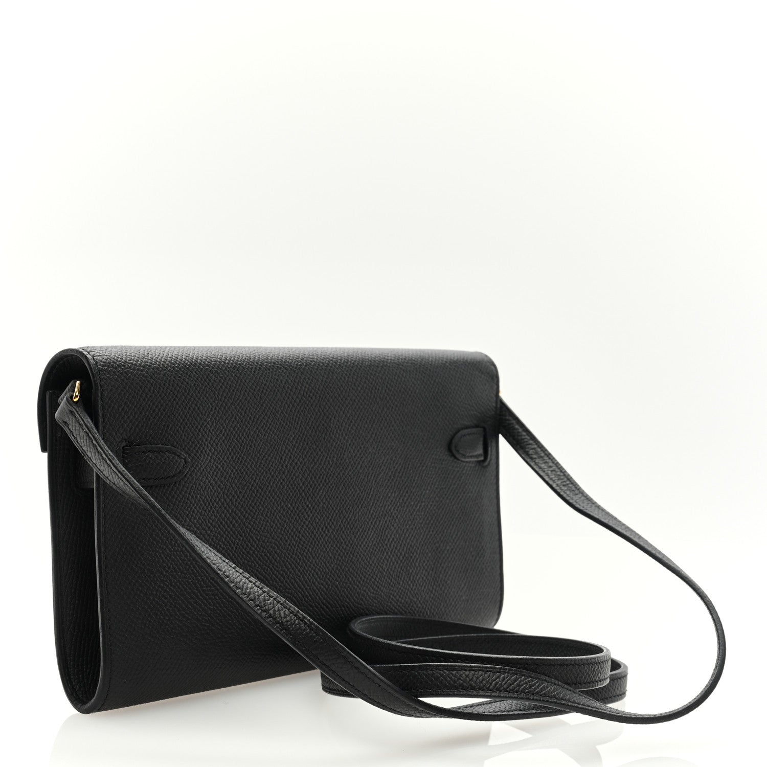 Hermes Epsom Kelly Wallet To Go Black 2 of 8