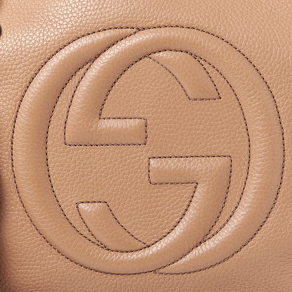 Gucci Pebbled Calfskin Medium Soho Chain Shoulder Bag Rose Beige 6 of 10
