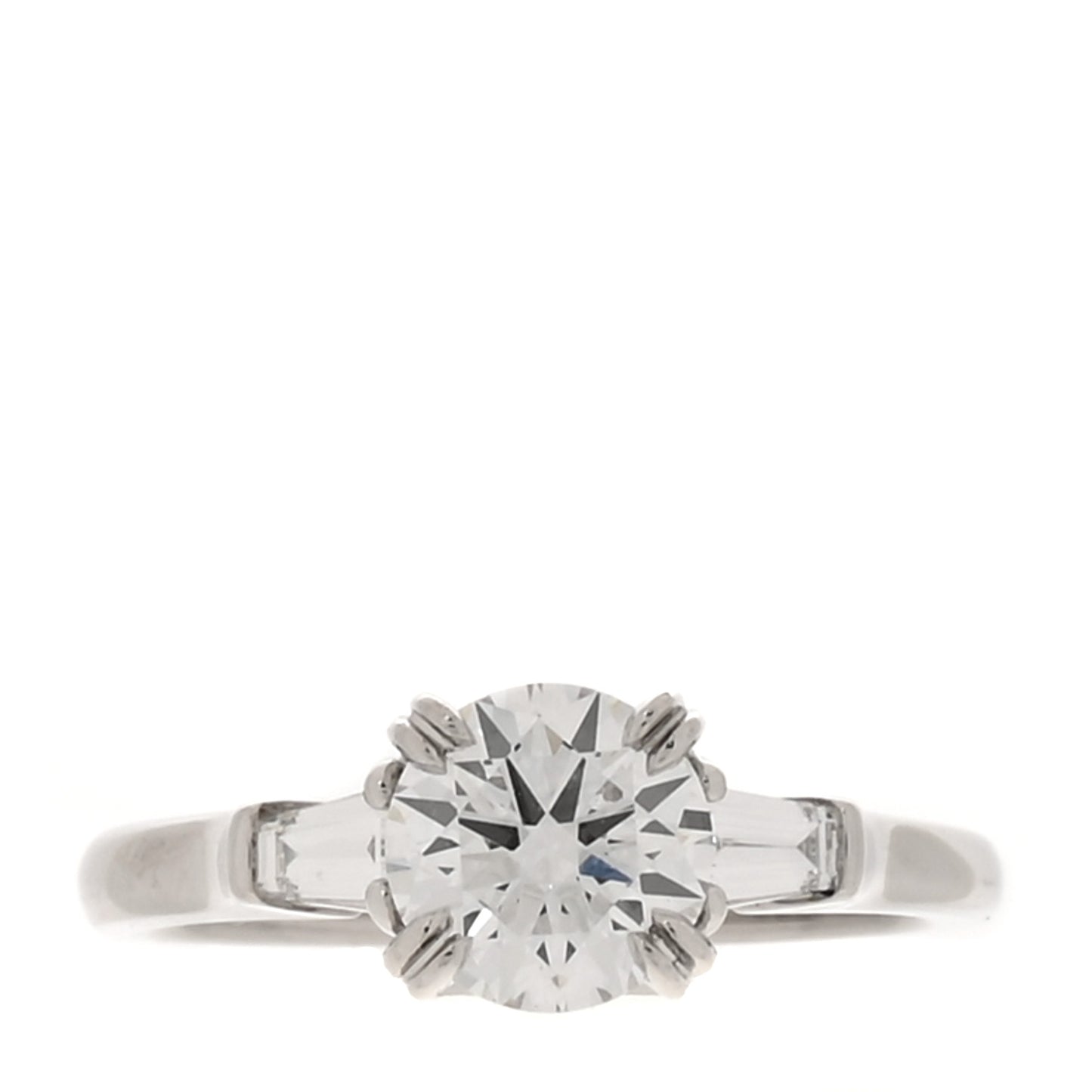 Platinum Diamond 1.02ct Classic Winston Round Brilliant Engagement Ring 50 5.25