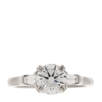 Harry Winston Platinum Diamond 1.02ct Classic Winston Round Brilliant Engagement Ring 50 5.25 1 of 6