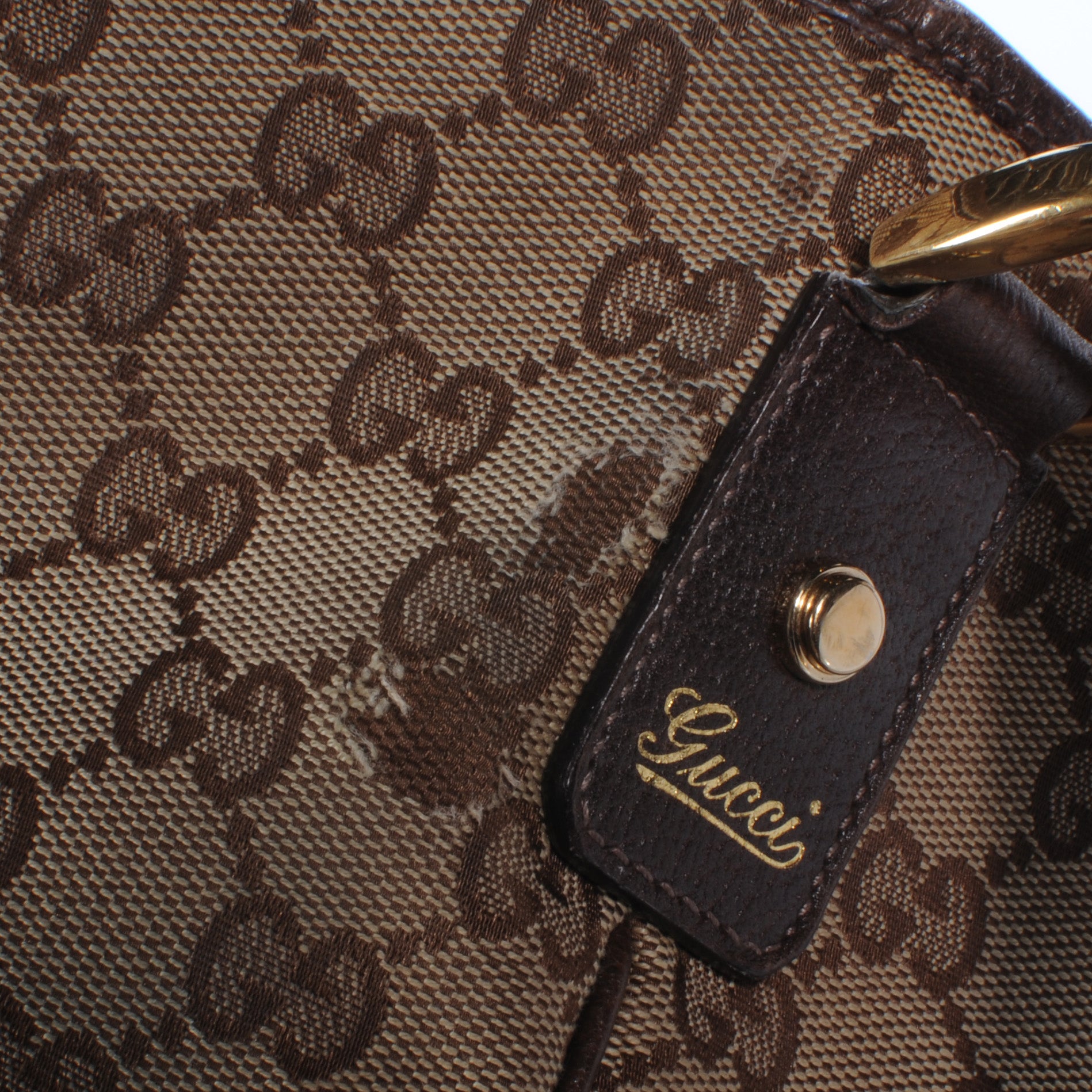 Gucci Monogram Abbey Messenger Bag Dark Brown 8 of 10
