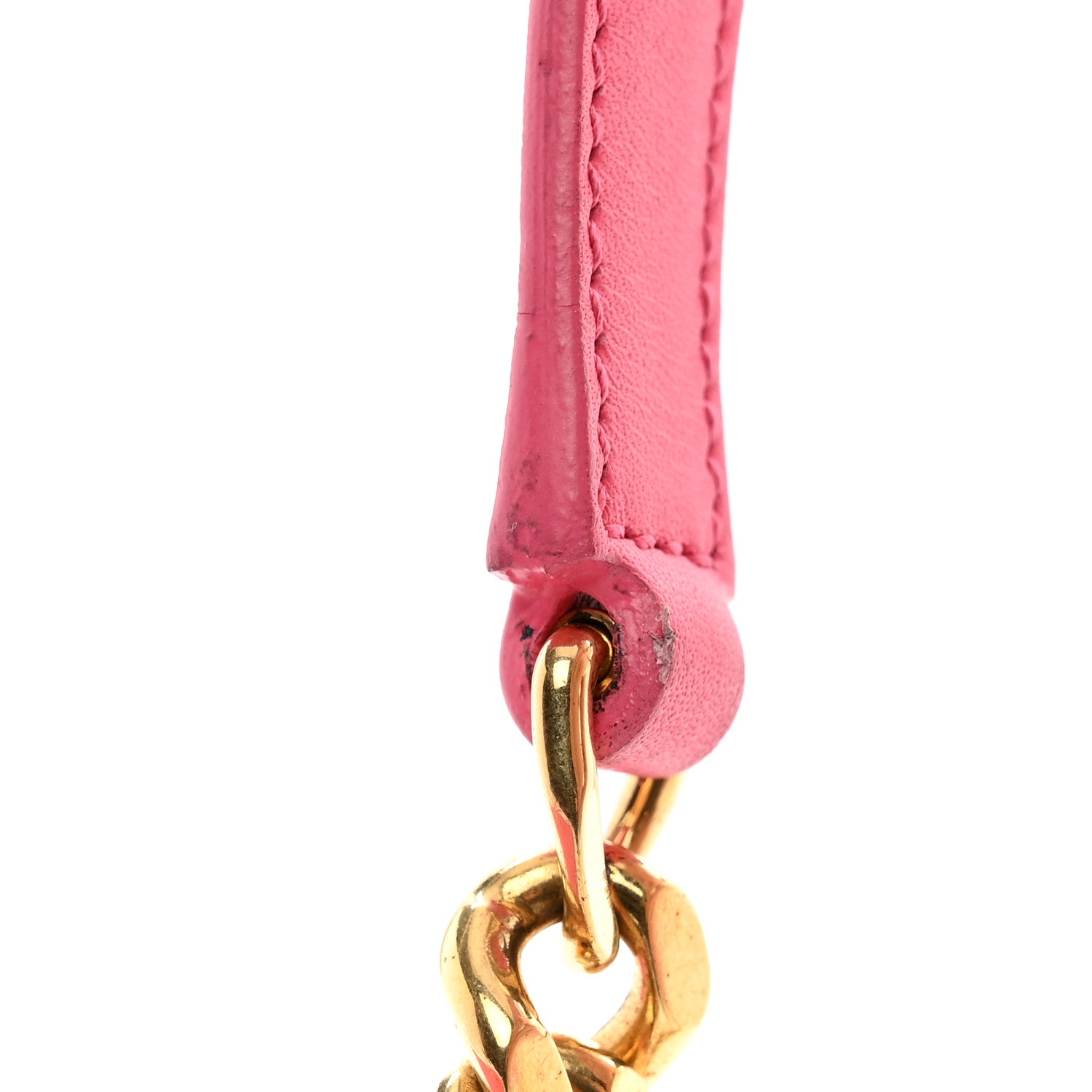 Saint Laurent Calfskin Monogram Chevron Shoulder Bag Fuchsia 11 of 13