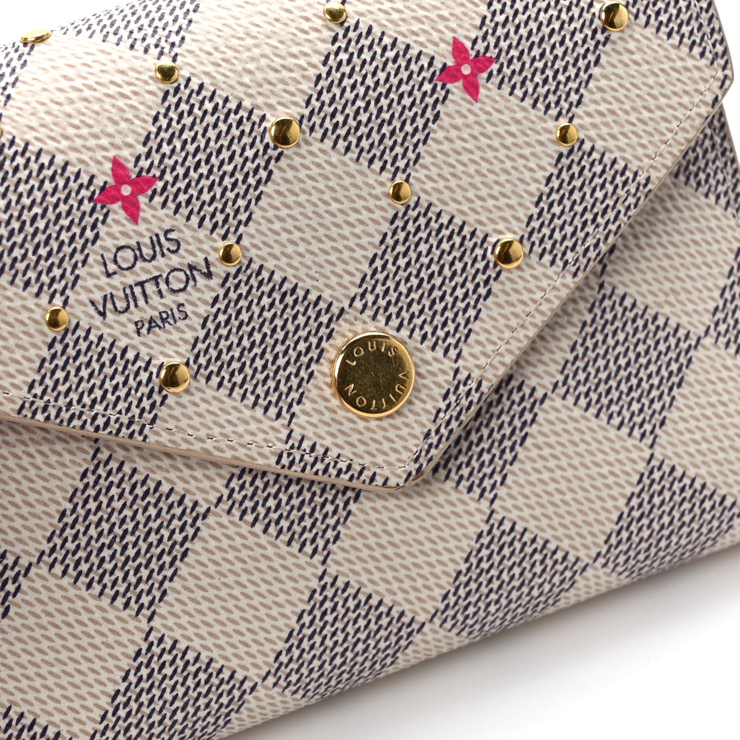 Louis Vuitton Damier Azur Studded Victorine Wallet 9 of 9