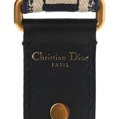 Christian Dior Canvas Embroidered Shoulder Strap Blue 4 of 5