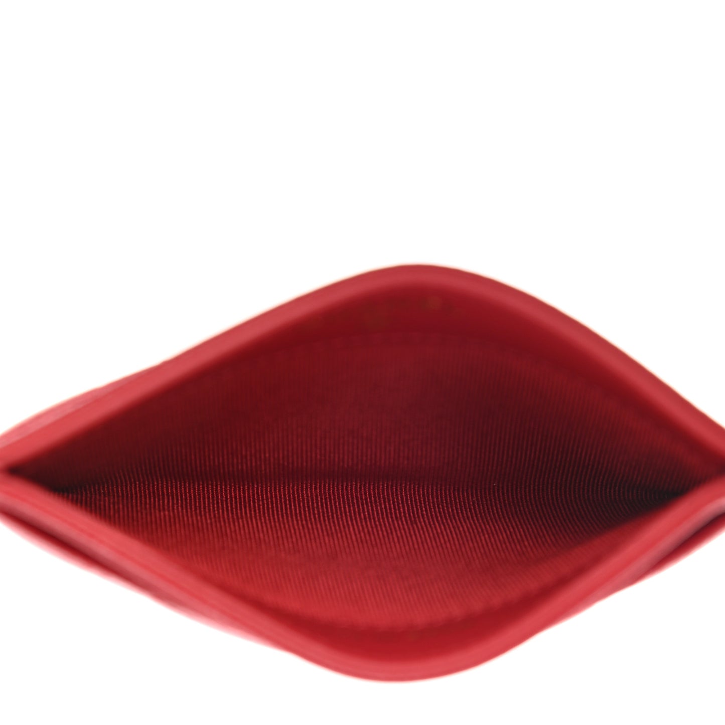 Caviar Quilted Card Holder Red