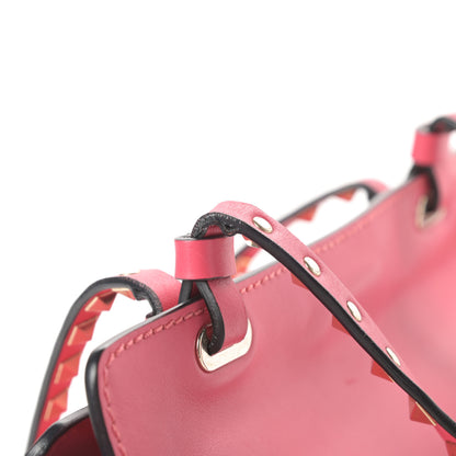 Valentino Garavani Vitello Small Rockstud Tote Deep Rose 12 of 15