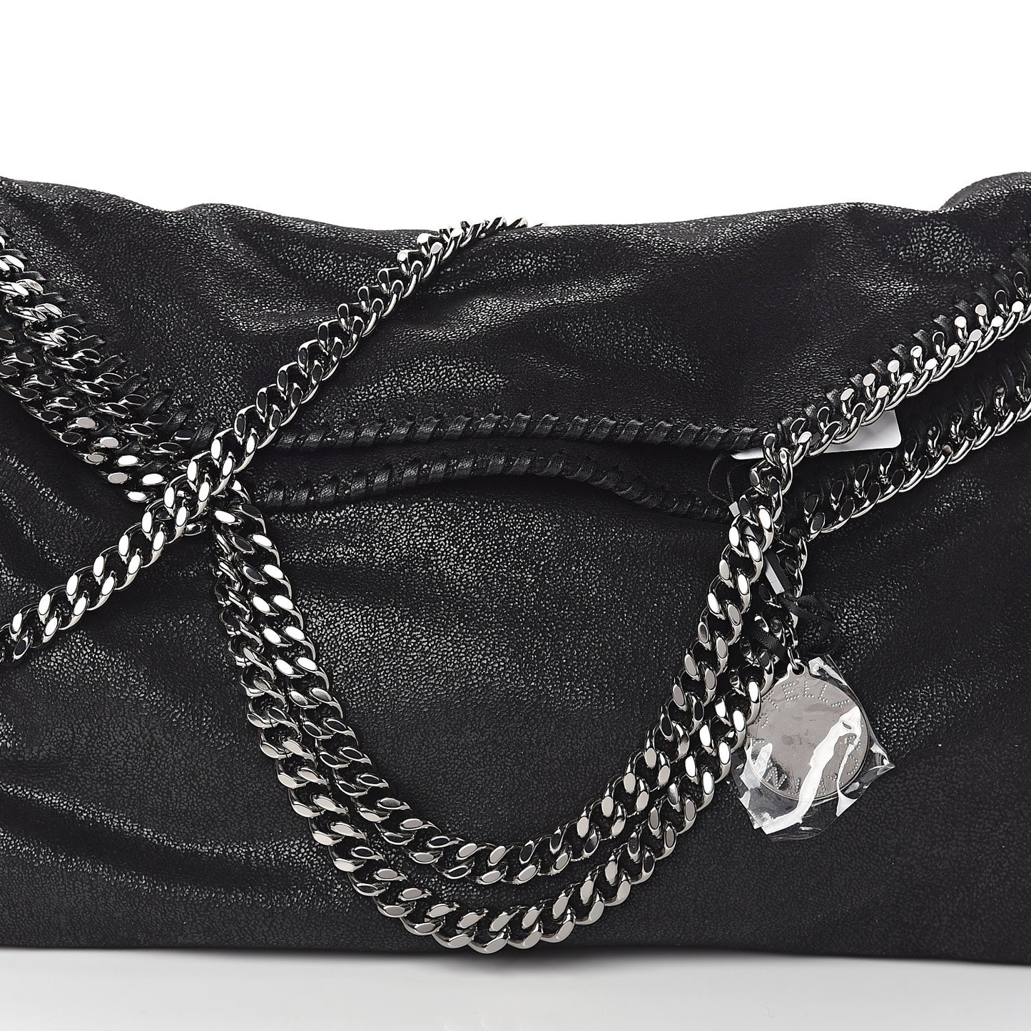 Shaggy Deer Falabella Fold Over Tote Black