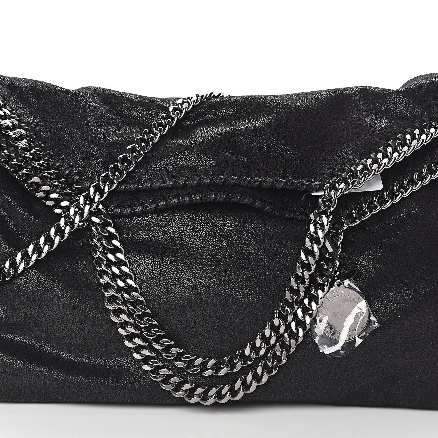 Stella McCartney Shaggy Deer Falabella Fold Over Tote Black 6 of 8