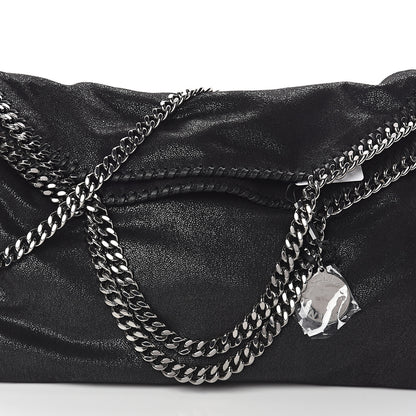 Stella McCartney Shaggy Deer Falabella Fold Over Tote Black 6 of 8