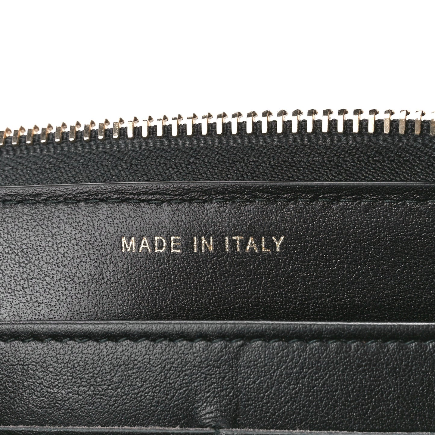 Caviar Quilted Filigree Zip Around Wallet Black