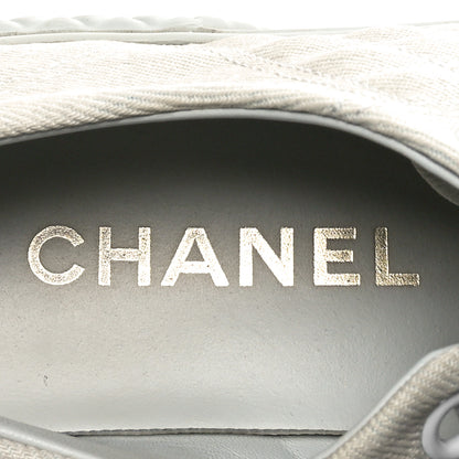 Chanel Denim Quilted Sneakers 36.5 Light Blue 8 of 10