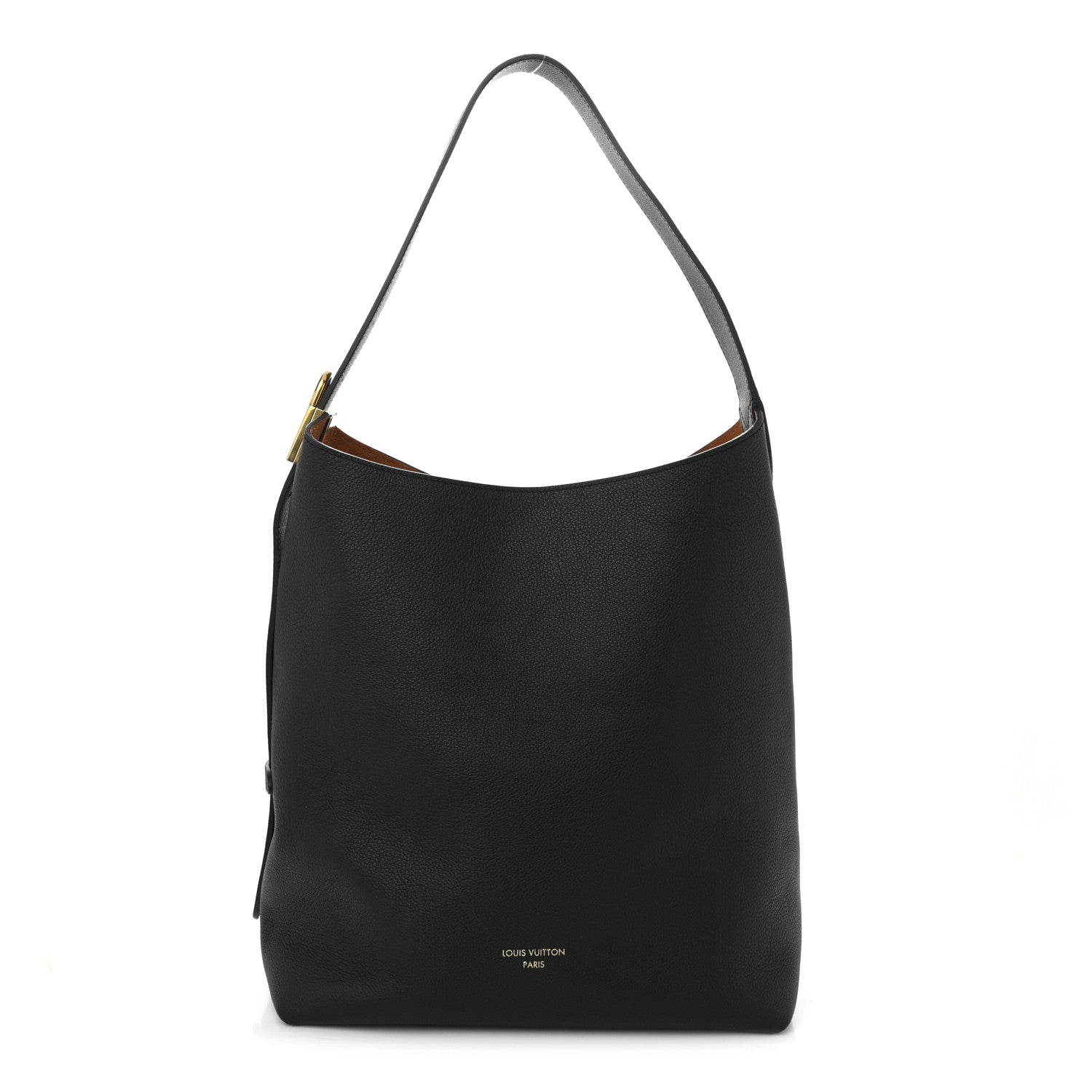 Louis Vuitton Grained Calfskin Low Key Hobo MM Black 1 of 10